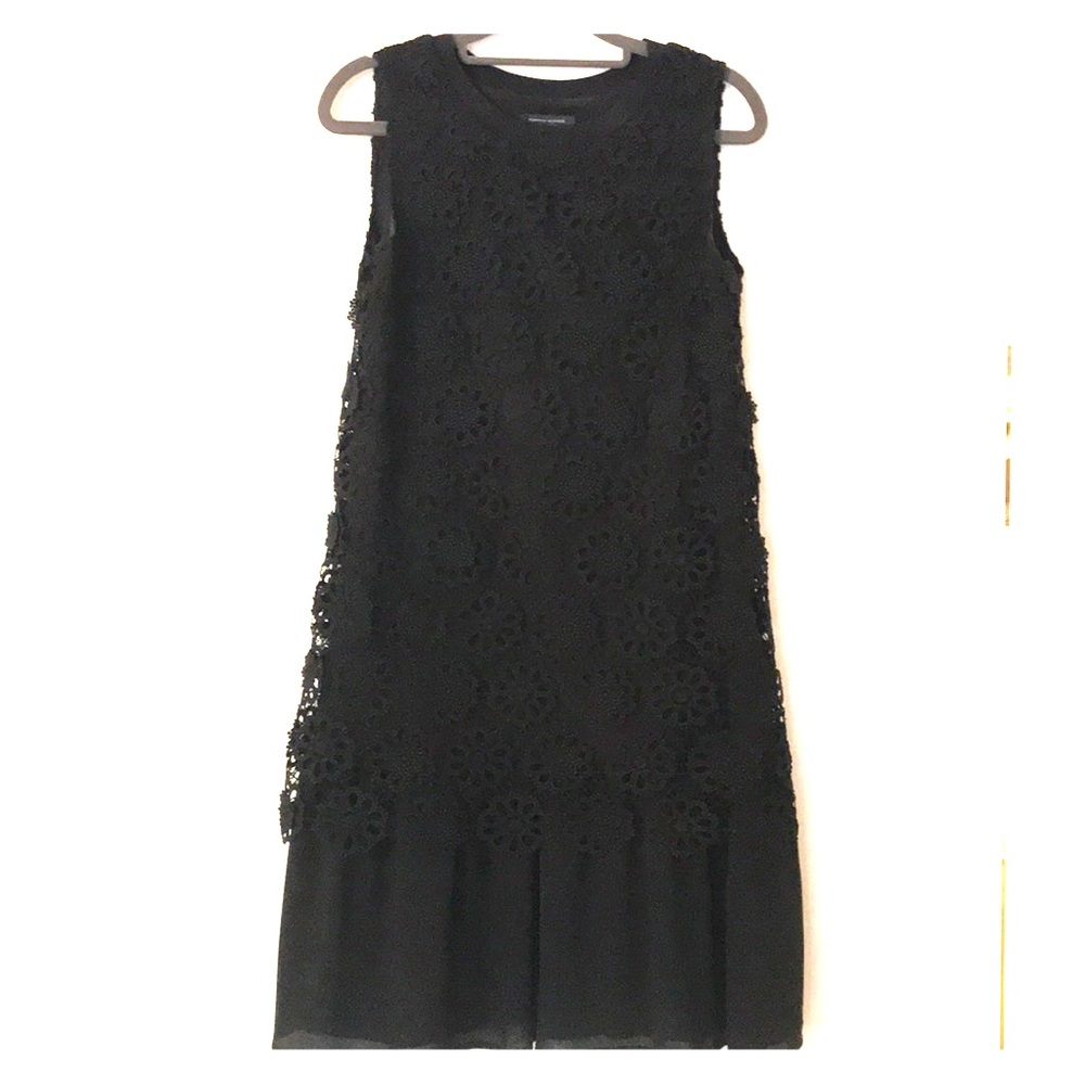Tommy Hilfiger black drop waist lace dress size 4